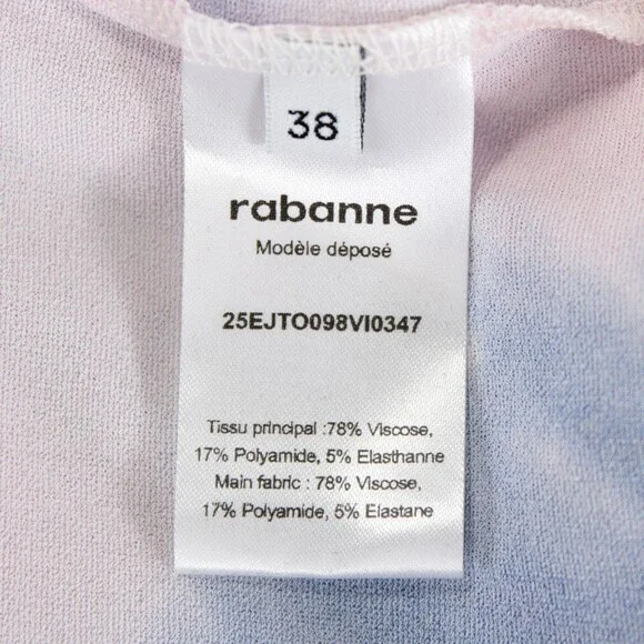 Paco Rabanne NWD Sleeveless Tank Top Size 38 (US 6) in Pink / Blue Tie Dye